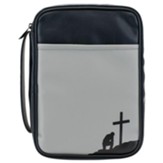 Man of God Bible Cover, Black and Grey, Large
