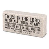 Trust Cast Stone Scripture Block