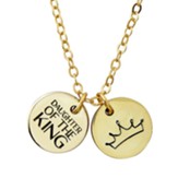 Daughter of the King, Double Coin Crown Necklace, Gold