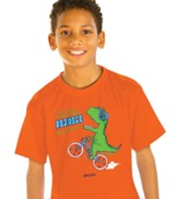 Rejoice Dinosaur, Orange, Youth Large