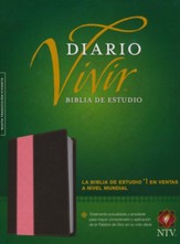 NTV: Biblia de estudio del diario  vivir, NTV Life Application Study Bible--soft leather-look, pink/brown