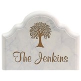 Personalized, Plaque Sign, Marble, with Tree