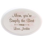 Personalized, Oval Plaque Sign, Pink, Custom