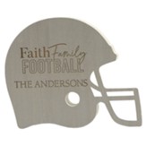 Personalized, Football Helmet Sign, Faith Family   Football