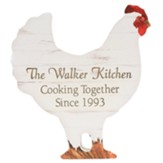 Personalized, Rooster Shape Sign, Family Name