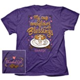 Cup Overflows With Blessings, Retro Heather Purple, X-Large