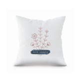 Live Simply, Pink Flowers, Pillow