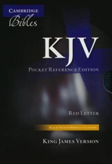 KJV Pocket Reference Bible, French Moroccan leather, Black