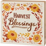 Harvest Blessings Block Sign