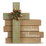 Grandmas Are A Blessing Tabletop Cross Plaque