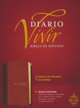 Biblia de estudio del diario vivir RVR60, DuoTono, Soft Imitation Leather, Tan