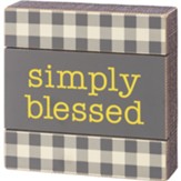 Simply Blessed Box Sign