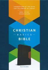NLT Christian Basics Bible, Brown/Tan Soft Imitation Leather