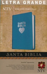 NTV Santa Biblia edicion personal letra grande, NTV Personal Size Large Print Bible, Imitation Leather, Aqua
