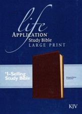 KJV Life Application Study Bible 2nd Edition, Large Print  Brown Leatherlike
