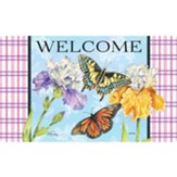 Welcome, Iris, Butterflies, Doormat