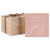 Radiate Joy Wood Coaster Set of 4