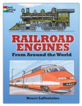 Railroad Engines from Around the World Coloring Book