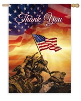 Thank You, Troops Memorial, Flag, Large
