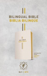 Biblia Bilingüe NLT/NTV, Piel Imitada, Perla  (NLT/NTV Bilingual Bible, Imit. Leather, Pearl)