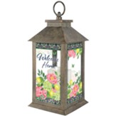 Welcome Home, Fresh Floral Lantern