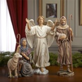 The Real Life Nativity 14 Inch Shepherds & Angel, 3 Piece Set