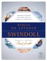 NTV Biblia de estudio Swindoll (NTV Swindoll Study Bible--soft leather-look, brown/blue/teal)