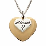 Blessed Heart Necklace, Gold/Silver