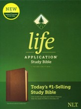 NLT Life Application Study Bible,  Third Edition--soft leather-look, dark brown/brown