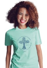 Thorn Cross Shirt, Celadon, Adult Large
