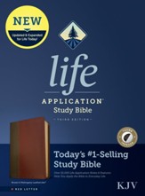 KJV Life Application Study Bible, Third Edition--soft leather-look, brown/mahogany (indexed) - Imperfectly Imprinted Bibles