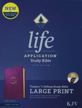 KJV Large-Print Life Application Study Bible, Third Edition--soft leather-look, purple (indexed)