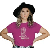 Cowboy Boot Shirt, Berry, Adult Medium