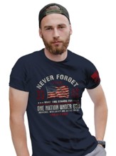 Never Forget Shirt, Navy, Adult X-Large