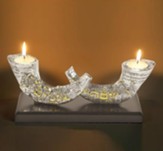 Shofars w/Jerusalem Candle Holders