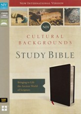NIV Cultural Backgrounds Study Bible, Bonded Leather, Black,  Indexed