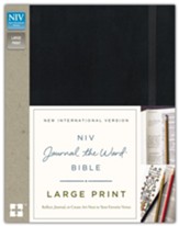 NIV Journal the Word Bible, Large Print, Hardcover, Black - Slightly Imperfect