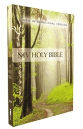 NIV Value Outreach Bible--softcover, green forest path