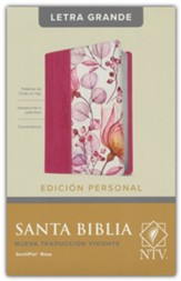 Santa Biblia NTV, Edición personal, letra grande Letra Roja, SentiPiel, Rosa (NTV Large-Print Personal-Size Bible--soft leather-look, red)