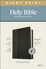 KJV Giant-Print Personal-Size Bible, Filament Enabled Edition--soft leather-look, black/onyx (indexed)