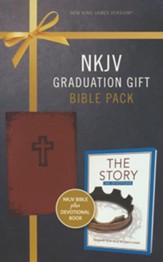 NKJV Graduation Kit for Grads, Brown - Slightly Imperfect