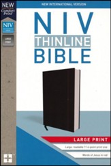NIV Thinline Bible Large Print  Black, Hardcover