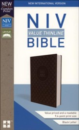 NIV Value Thinline Bible Gray and Black, Imitation Leather