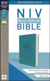 NIV Value Thinline Bible Blue, Imitation Leather - Imperfectly Imprinted Bibles
