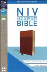 NIV Thinline Bible Tan, Imitation Leather