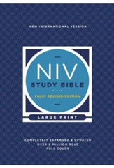 NIV Large-Print Study Bible, Fully Revised Edition, Comfort Print, hardcover (red letter) - Slightly Imperfect