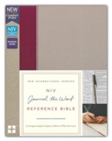 NIV Journal the Word Reference  Bible--cloth over board, burgundy/gray