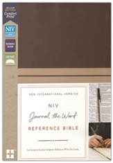 NIV Journal the Word Reference Bible--soft leather-look, brown/tan