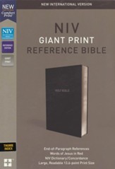 NIV Comfort Print Reference Bible, Giant Print, Leather-Look, Black, Indexed - Slightly Imperfect