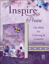 NLT Inspire Praise Bible: The Bible  for Coloring & Creative Journaling--softcover, purple